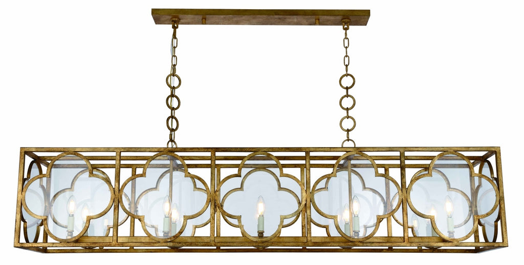 ZC121-1526G67GICG - Urban Classic: Trinity 10 light Golden Iron Chandelier