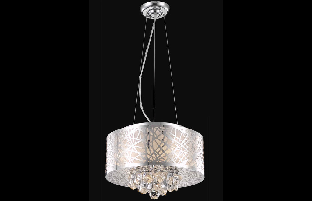 C121-2079D16C/RC - Regency Lighting: Prism 4 light Chrome Pendant Clear Royal Cut Crystal