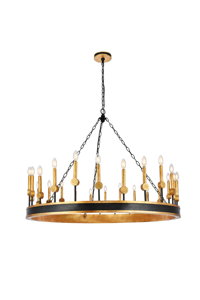 ZC121-1543G50VBGI - Urban Classic: Neva 24 light in Golden Iron chandelier