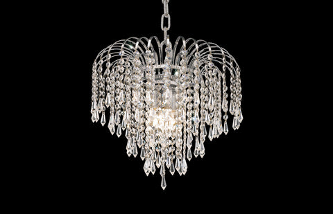 C121-6801D14C/RC - Regency Lighting: Falls 3 light Chrome Pendant Clear Royal Cut Crystal