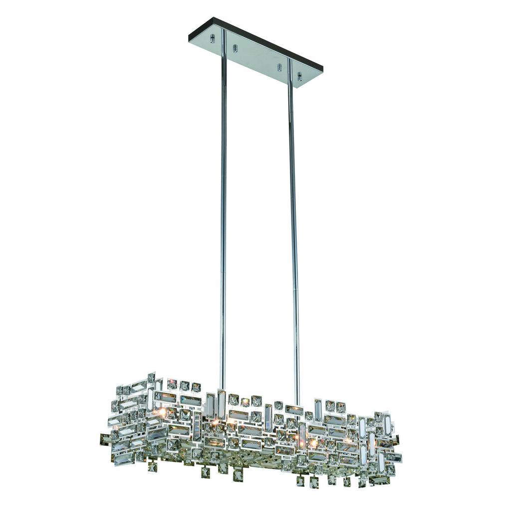 C121-2100D35C/RC - Regency Lighting: Picasso 6 light Chrome Pendant Clear Royal Cut Crystal