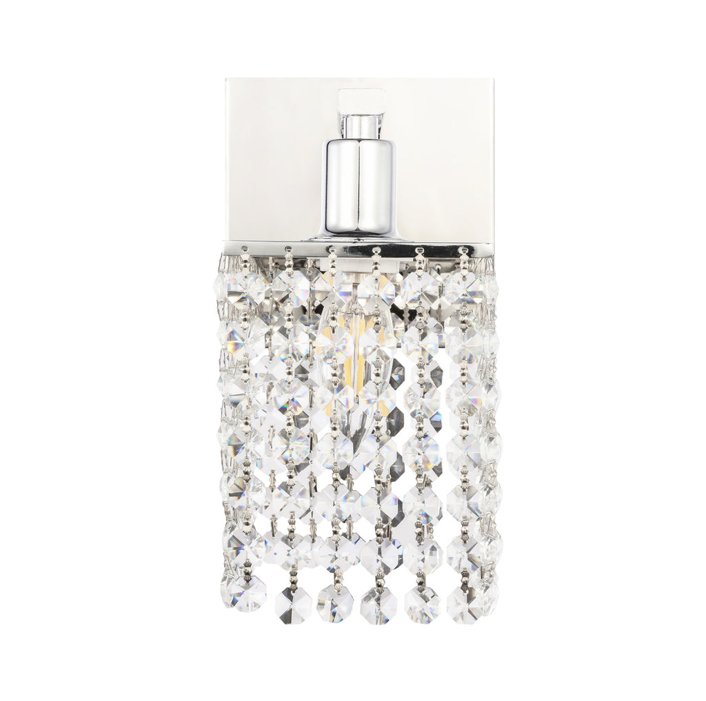 ZC121-LD7007C - Living District: Phineas 1 light Chrome and Clear Crystals wall sconce