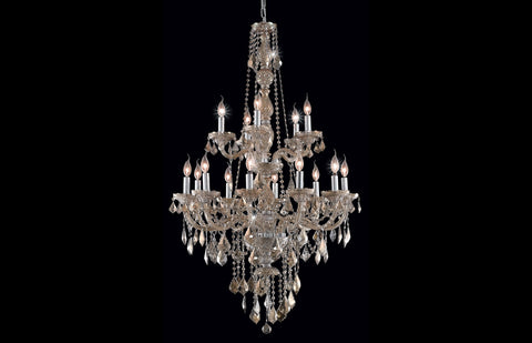 C121-7815G33GT-GT/RC - Regency Lighting: Verona 15 light Golden Teak Chandelier Golden Teak (Smoky) Royal Cut Crystal