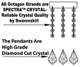 Swarovski Crystal Trimmed French Empire Crystal Chandelier Chandeliers H32" X W24" Dressed with Jet Black Crystal Balls - Good for Dining Room, Foyer, Entryway, Family Room and More - F93-B95/CG/542/15SW